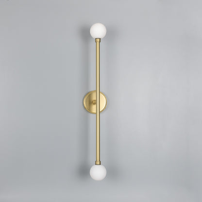 Silverton Double Globe Slim Bathroom Wall Light 77cm IP44