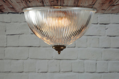 Moroni Prismatic Glass Dome Flush Ceiling Light 30cm