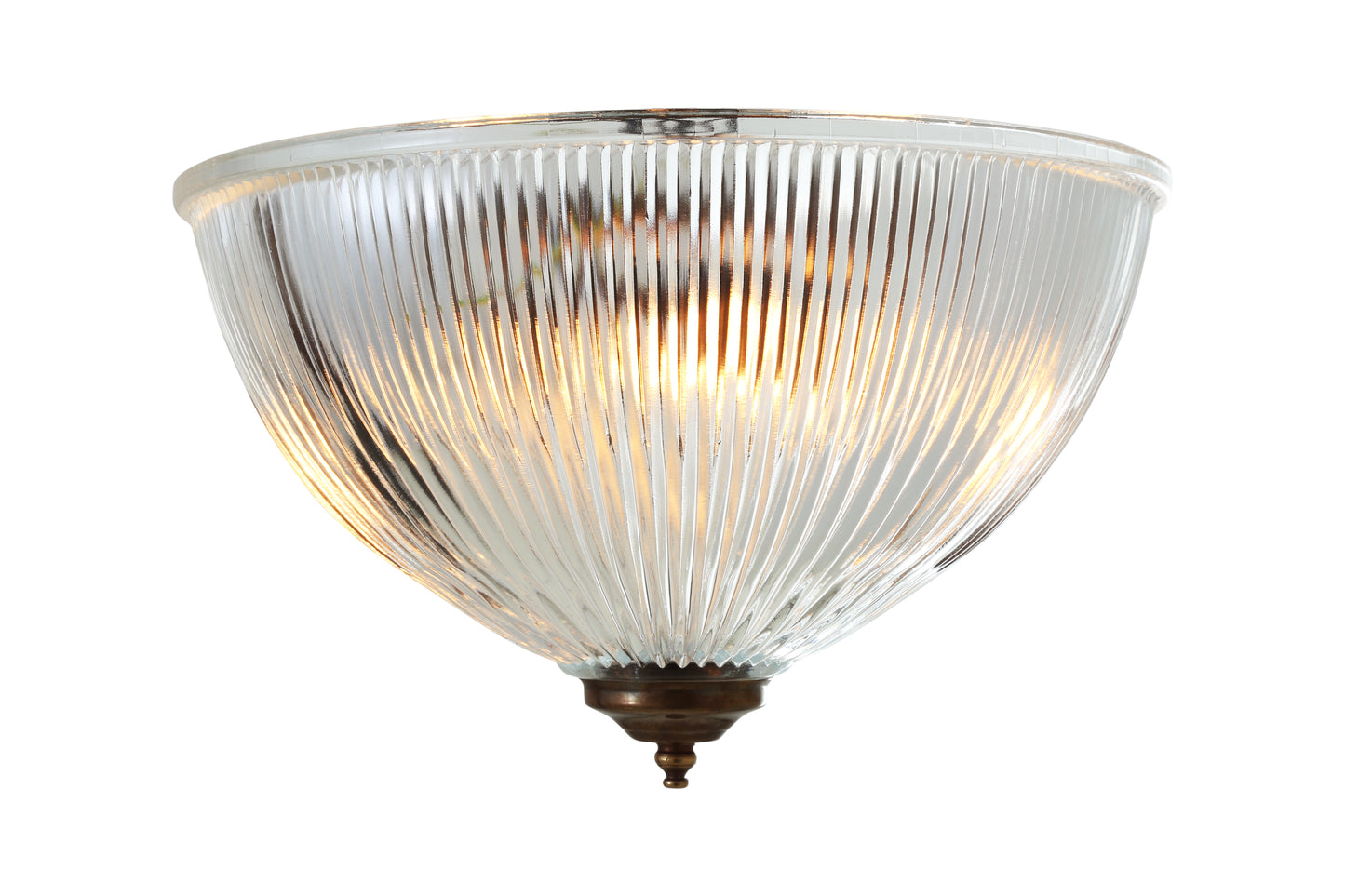 Moroni Prismatic Glass Dome Flush Ceiling Light 30cm