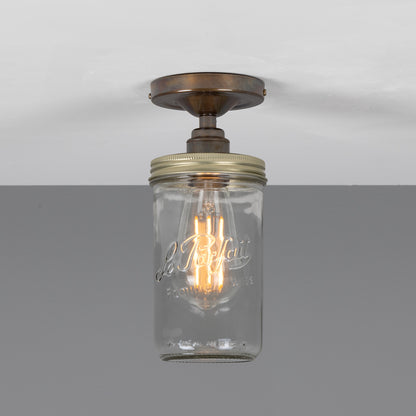 Jam Jar Vintage Flush Ceiling Light