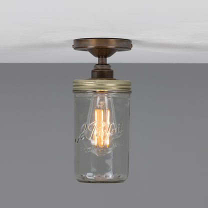 Jam Jar Vintage Flush Ceiling Light