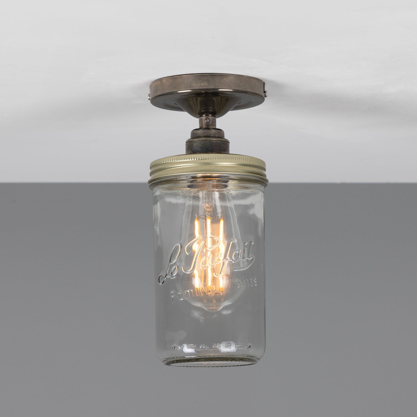 Jam Jar Vintage Flush Ceiling Light