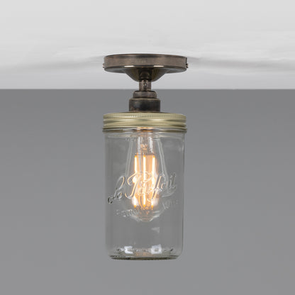 Jam Jar Vintage Flush Ceiling Light