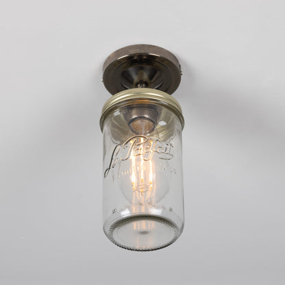 Jam Jar Vintage Flush Ceiling Light