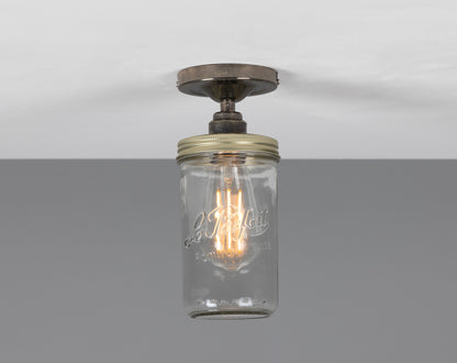 Jam Jar Vintage Flush Ceiling Light