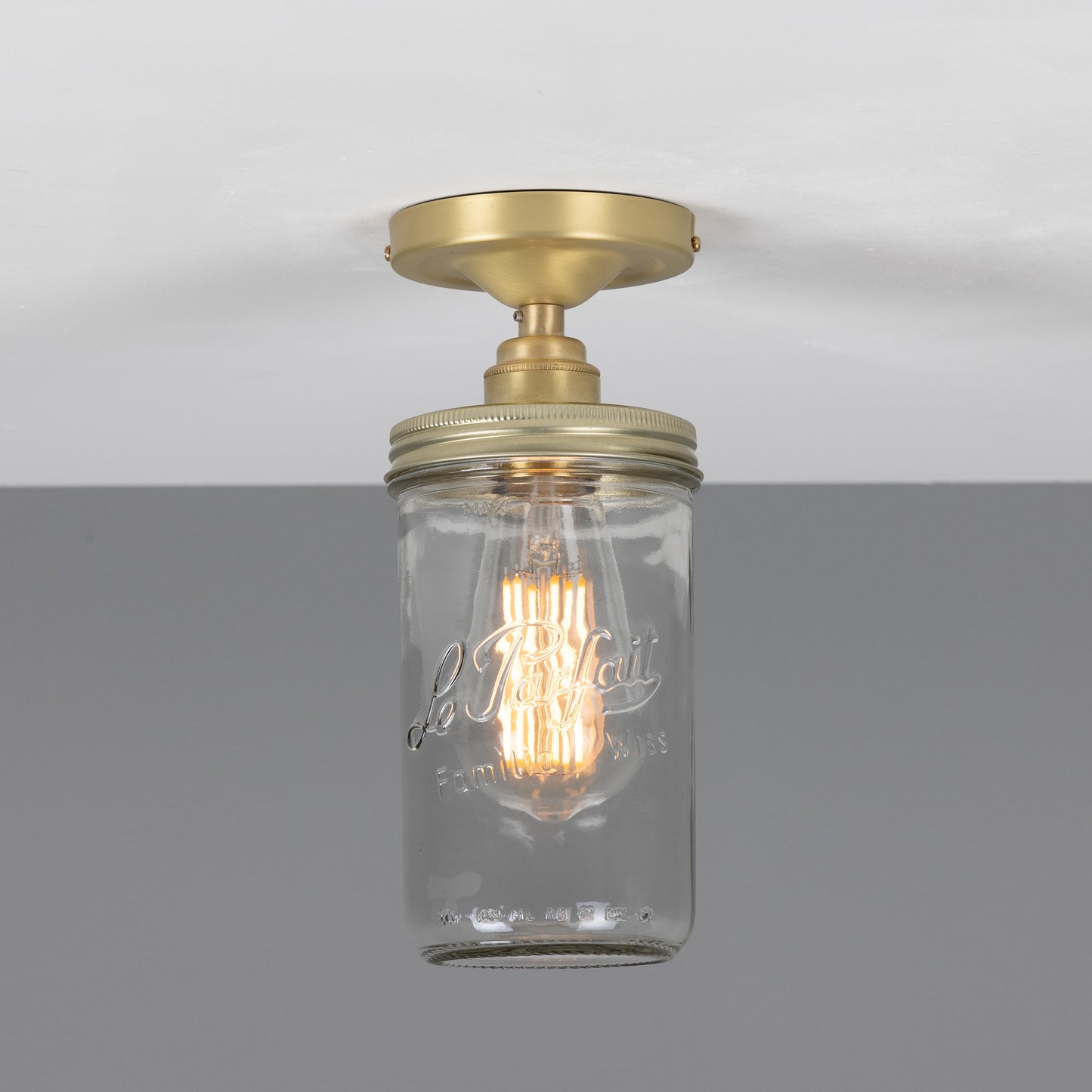 Jam Jar Vintage Flush Ceiling Light