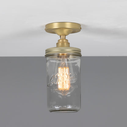 Jam Jar Vintage Flush Ceiling Light