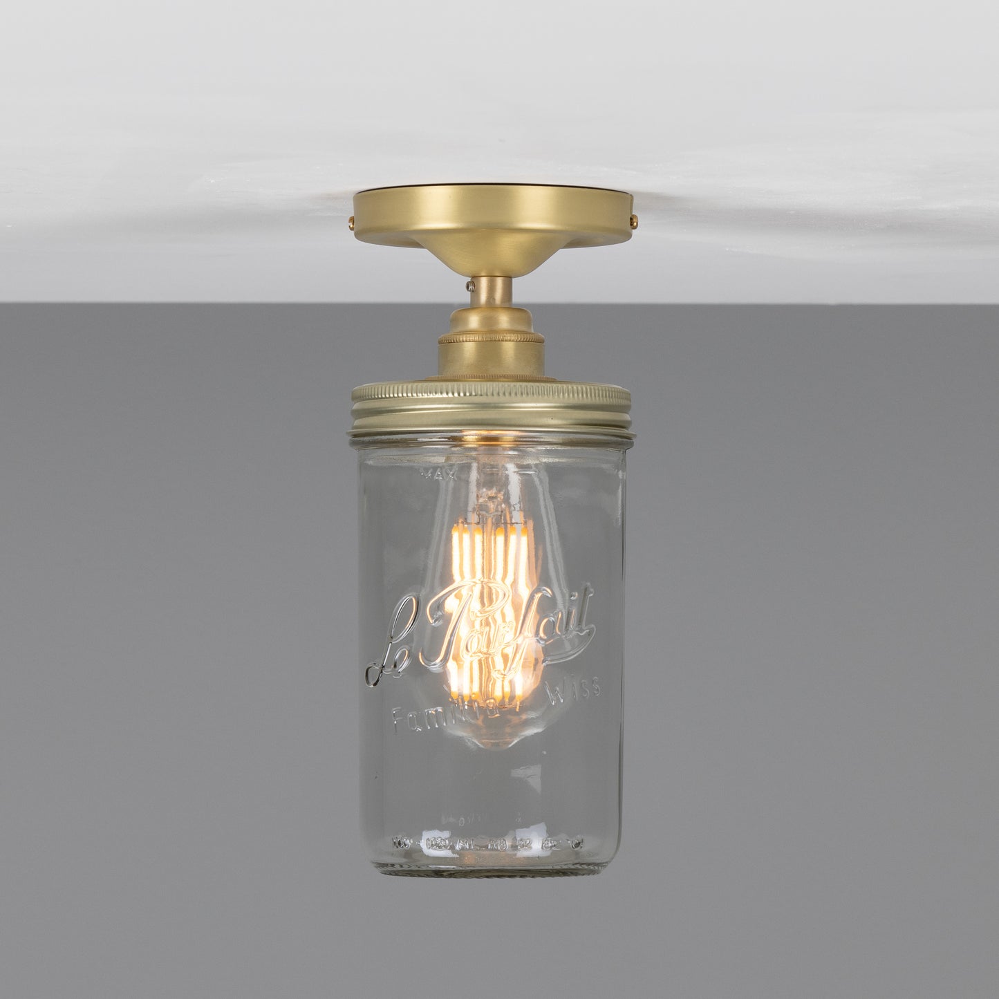 Jam Jar Vintage Flush Ceiling Light