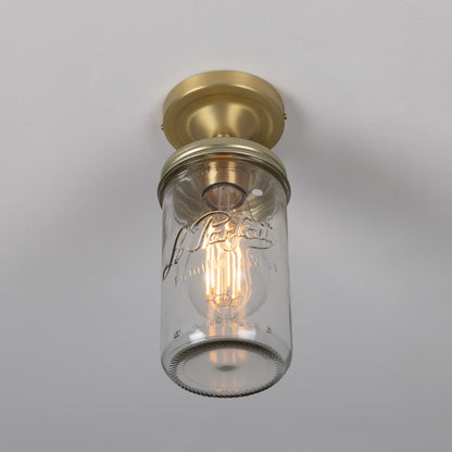 Jam Jar Vintage Flush Ceiling Light