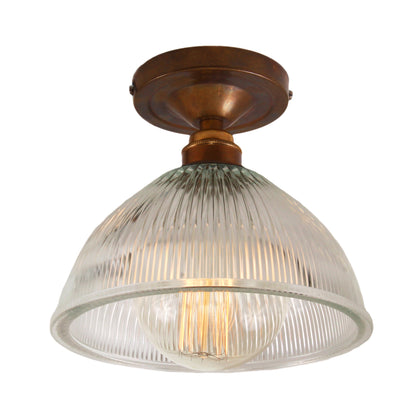 Erbil Prismatic Glass Flush Ceiling Light 19cm