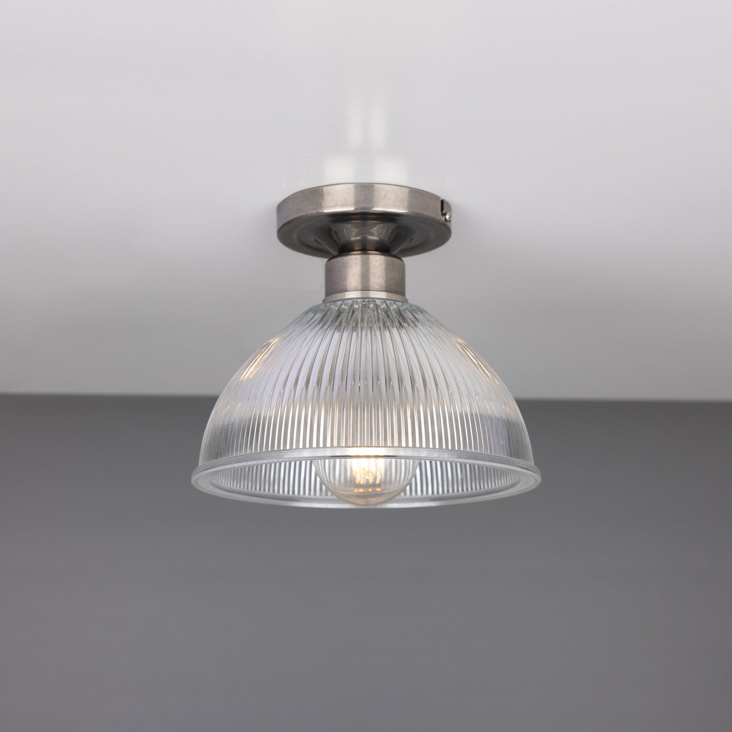 Erbil Prismatic Glass Flush Ceiling Light 19cm