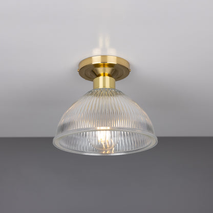 Erbil Prismatic Glass Flush Ceiling Light 19cm