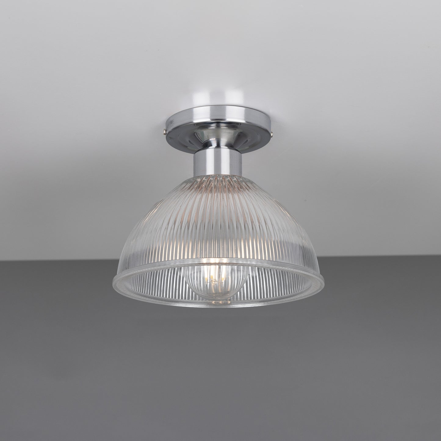 Erbil Prismatic Glass Flush Ceiling Light 19cm