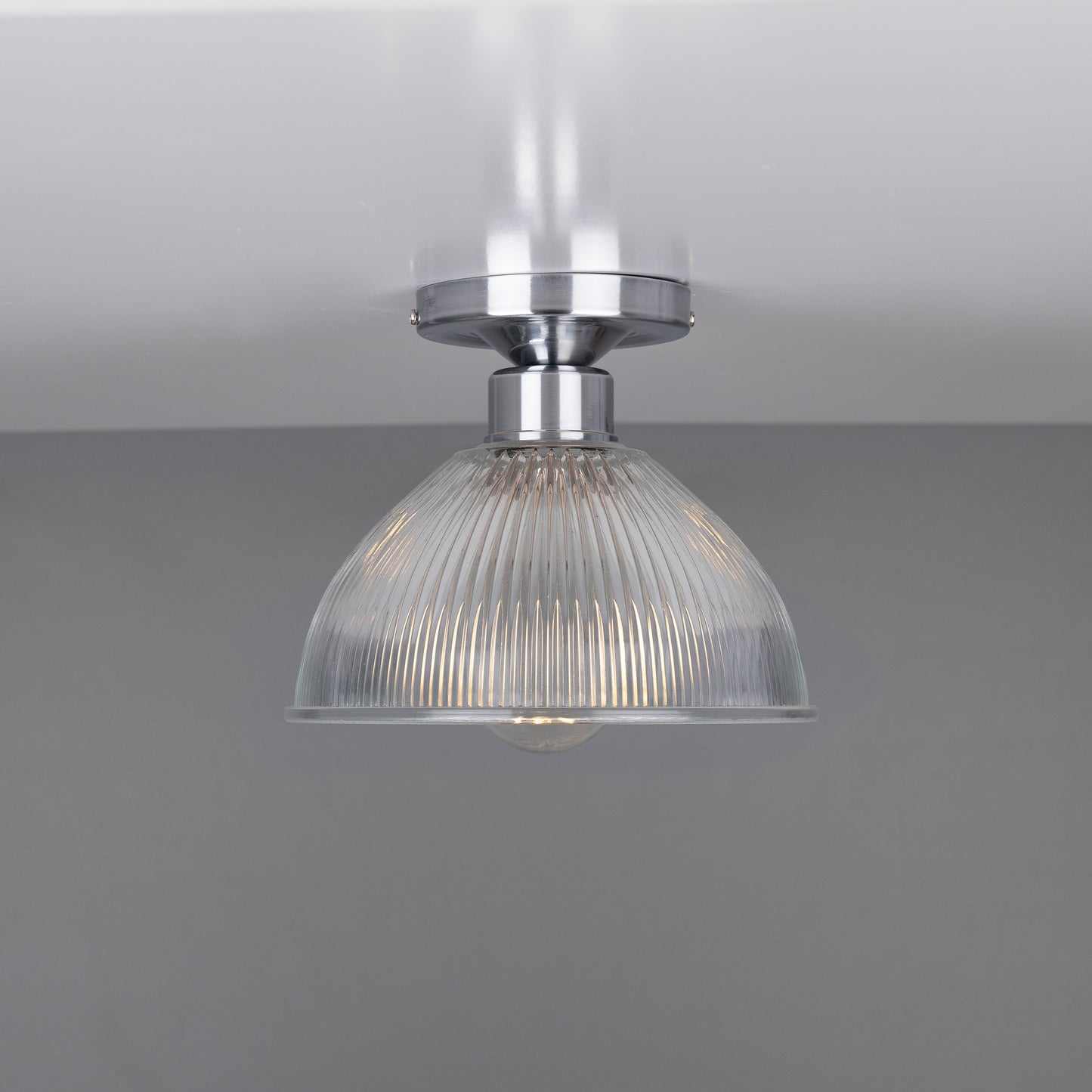 Erbil Prismatic Glass Flush Ceiling Light 19cm