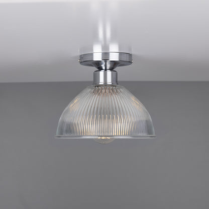 Erbil Prismatic Glass Flush Ceiling Light 19cm