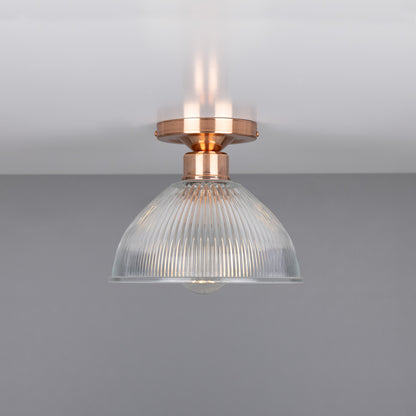 Erbil Prismatic Glass Flush Ceiling Light 19cm