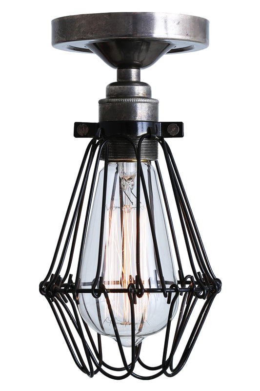 Apoch Industrial Cage Flush Ceiling Light