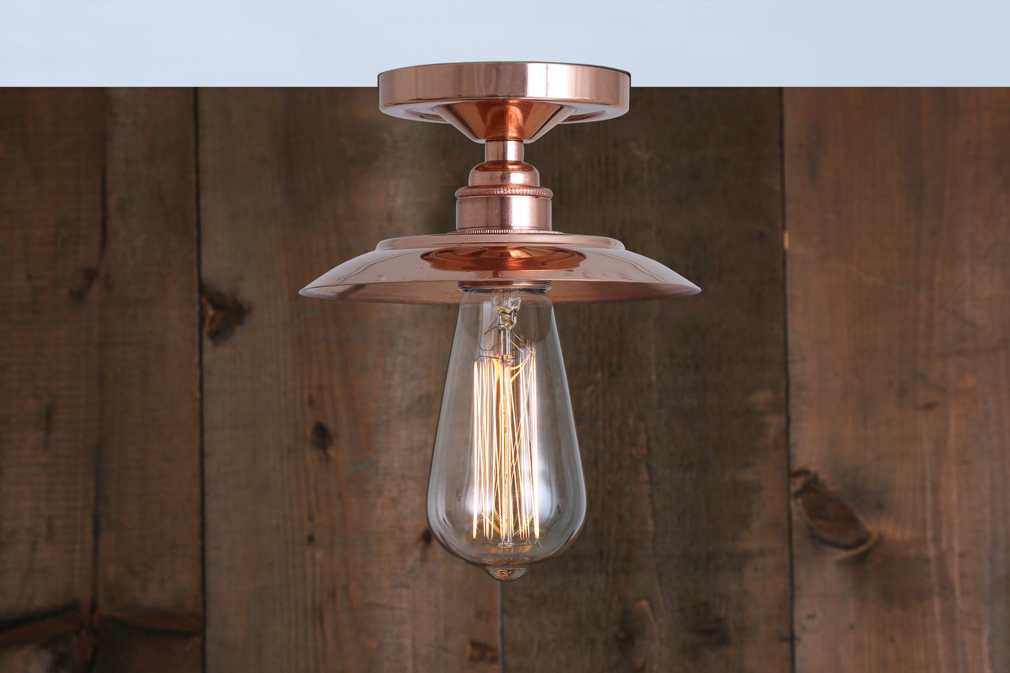 Suva Industrial Copper Flush Ceiling Light