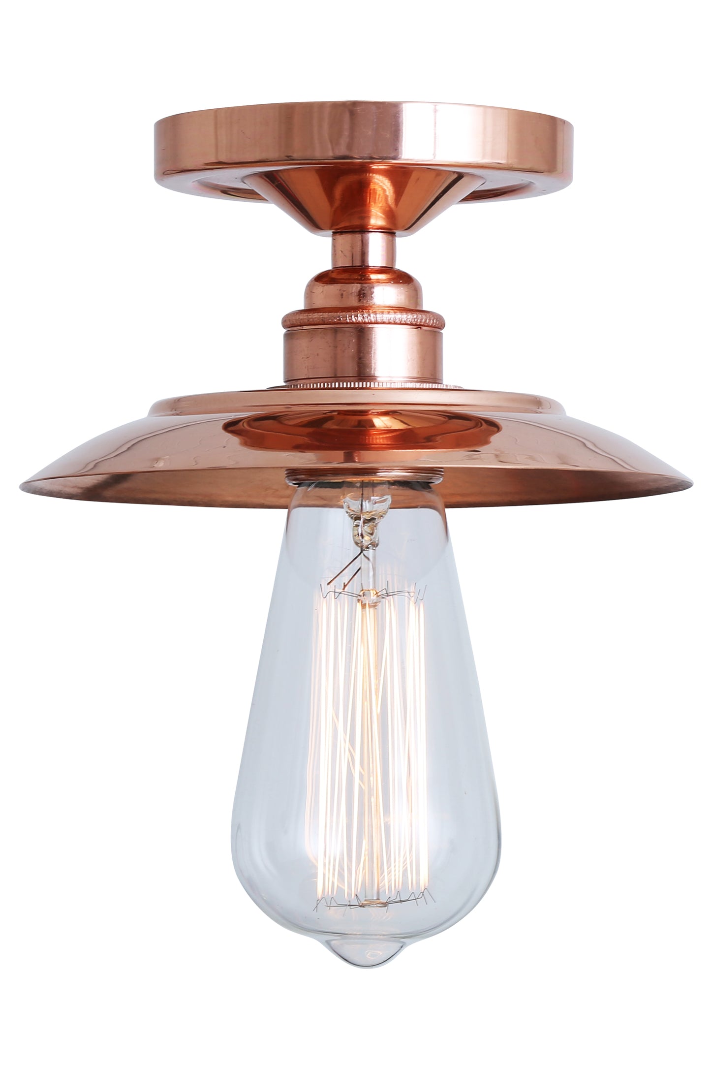 Suva Industrial Copper Flush Ceiling Light