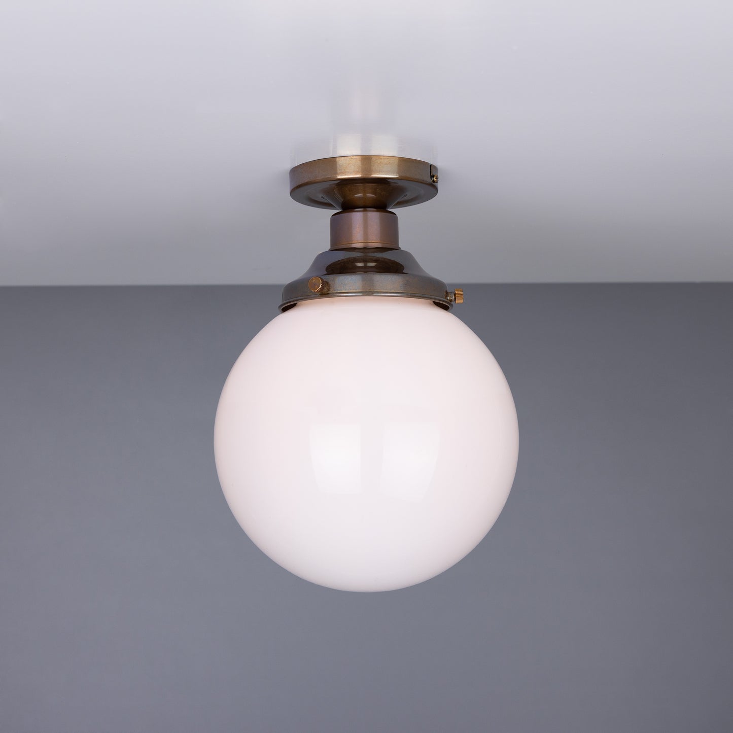 Yerevan Opal Globe Flush Ceiling Light