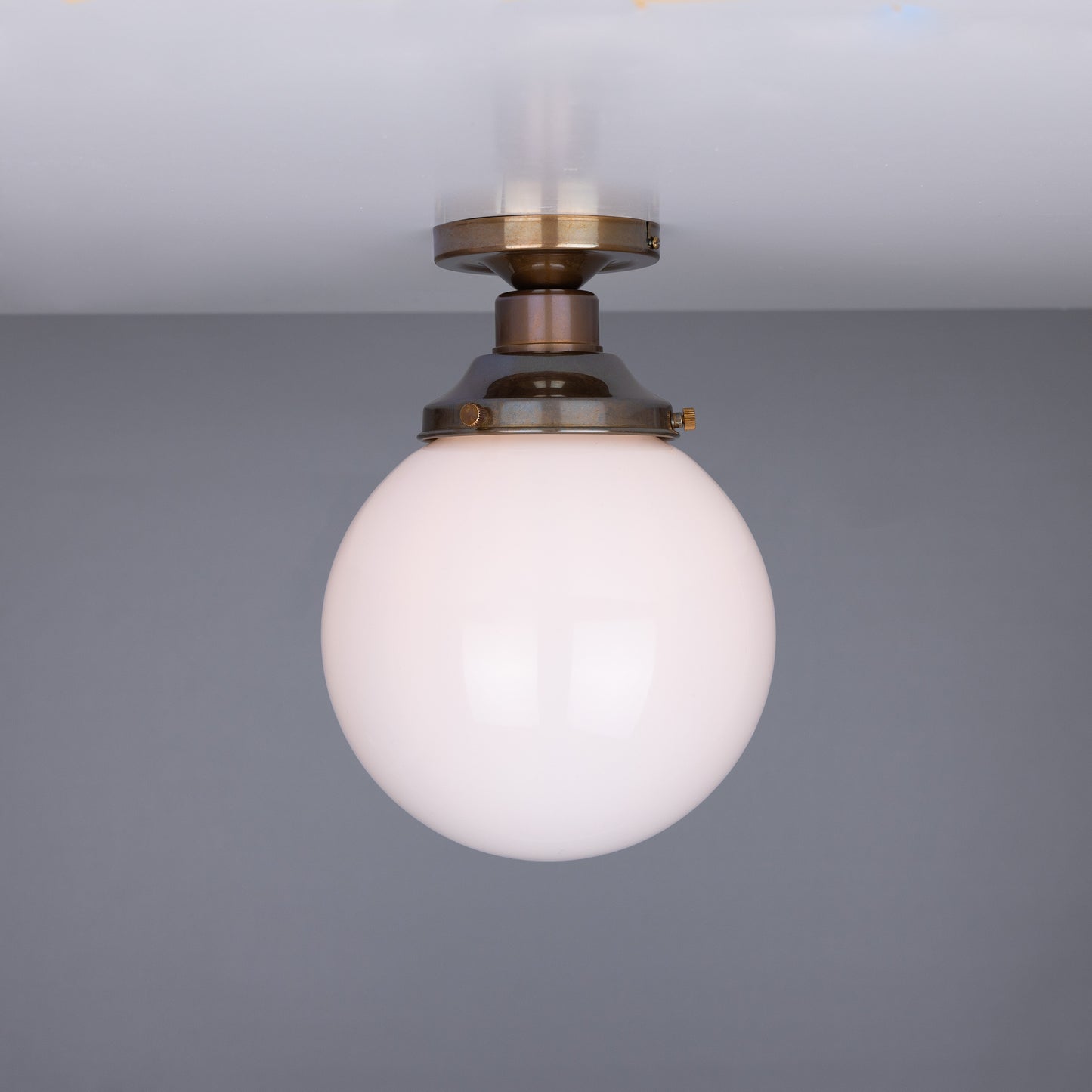 Yerevan Opal Globe Flush Ceiling Light