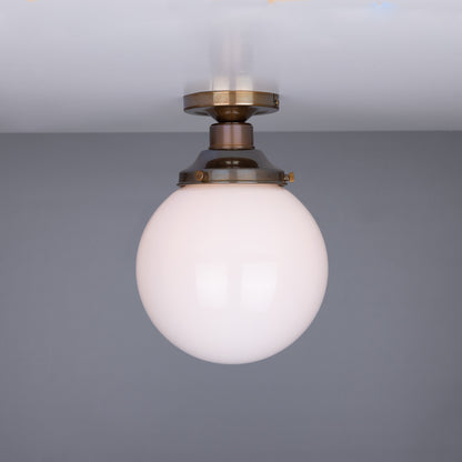 Yerevan Opal Globe Flush Ceiling Light