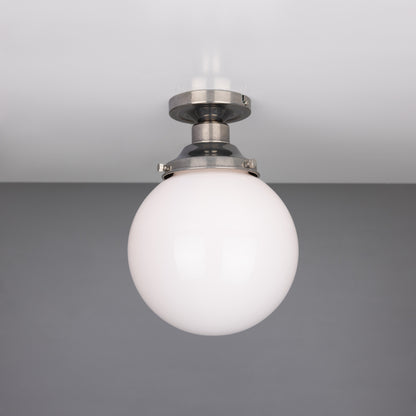 Yerevan Opal Globe Flush Ceiling Light