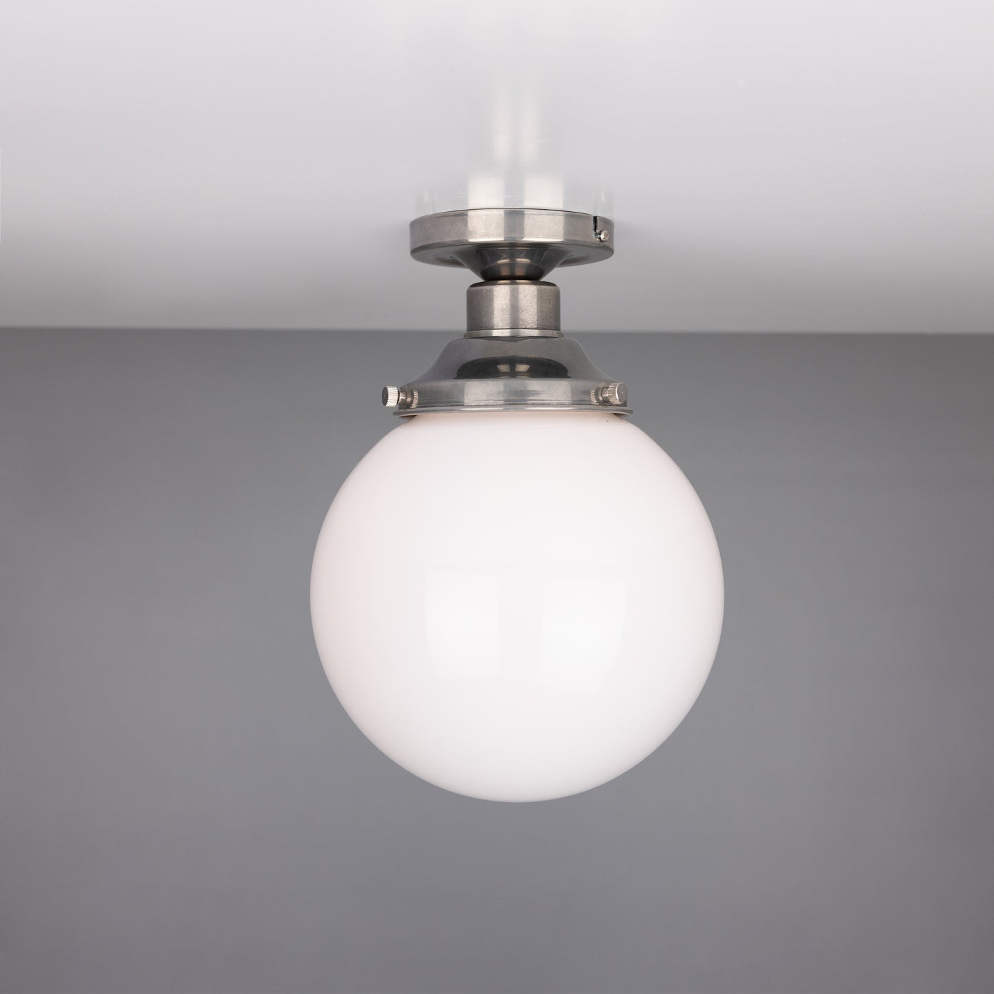 Yerevan Opal Globe Flush Ceiling Light