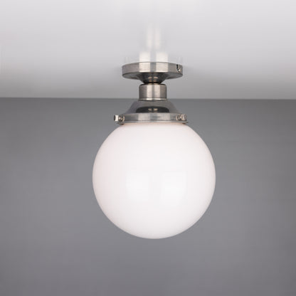 Yerevan Opal Globe Flush Ceiling Light