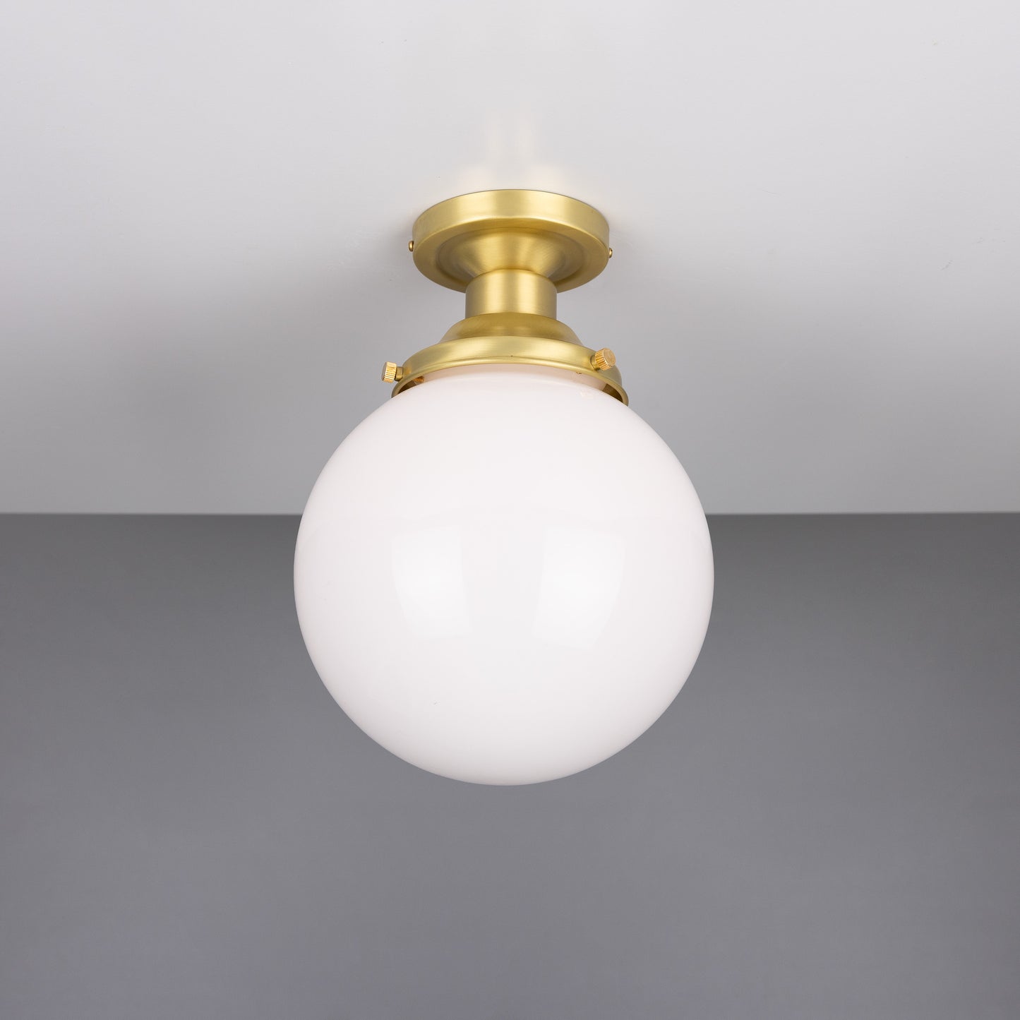 Yerevan Opal Globe Flush Ceiling Light