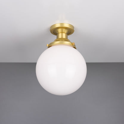 Yerevan Opal Globe Flush Ceiling Light