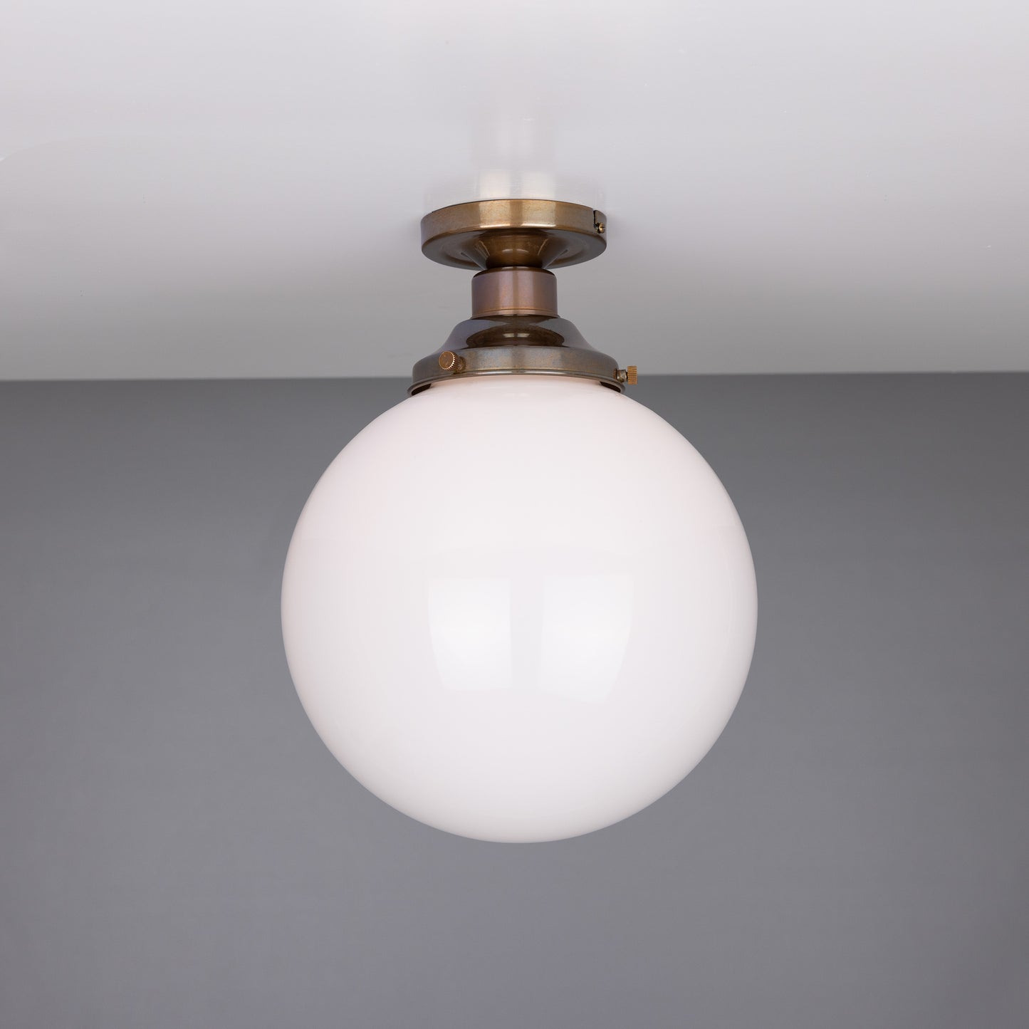 Yerevan Opal Globe Flush Ceiling Light