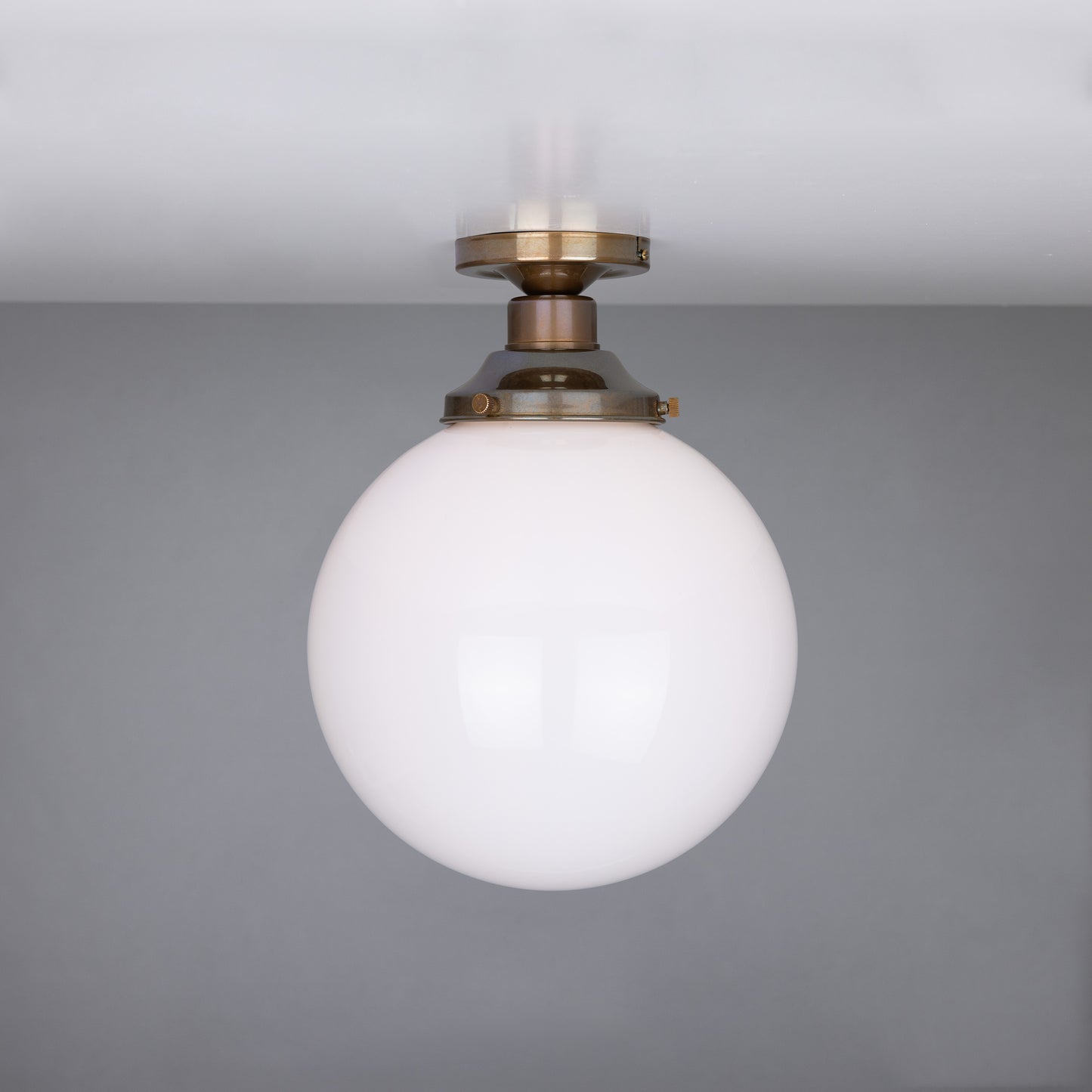 Yerevan Opal Globe Flush Ceiling Light