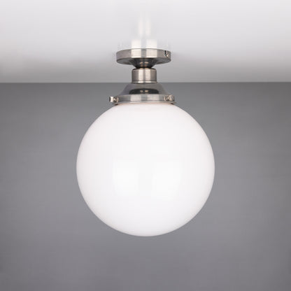 Yerevan Opal Globe Flush Ceiling Light