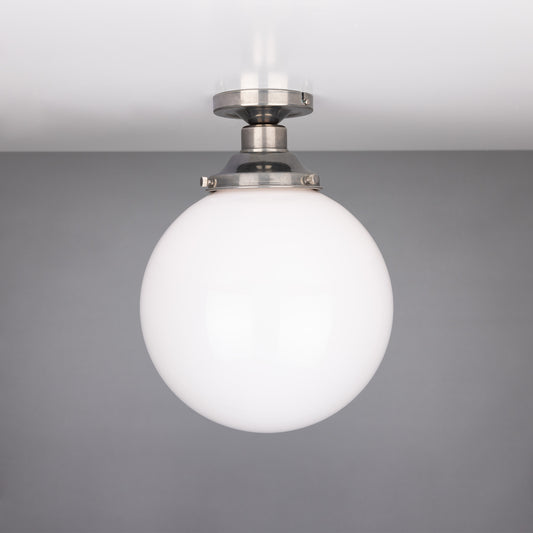Yerevan Opal Globe Flush Ceiling Light