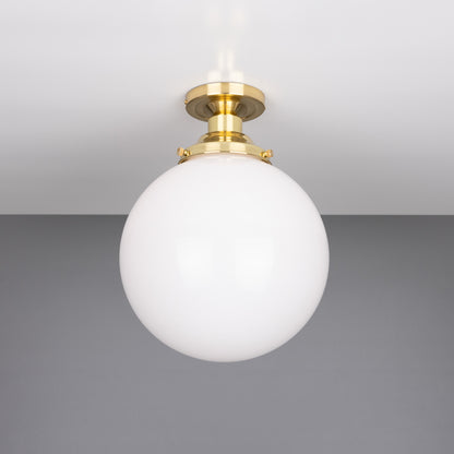 Yerevan Opal Globe Flush Ceiling Light