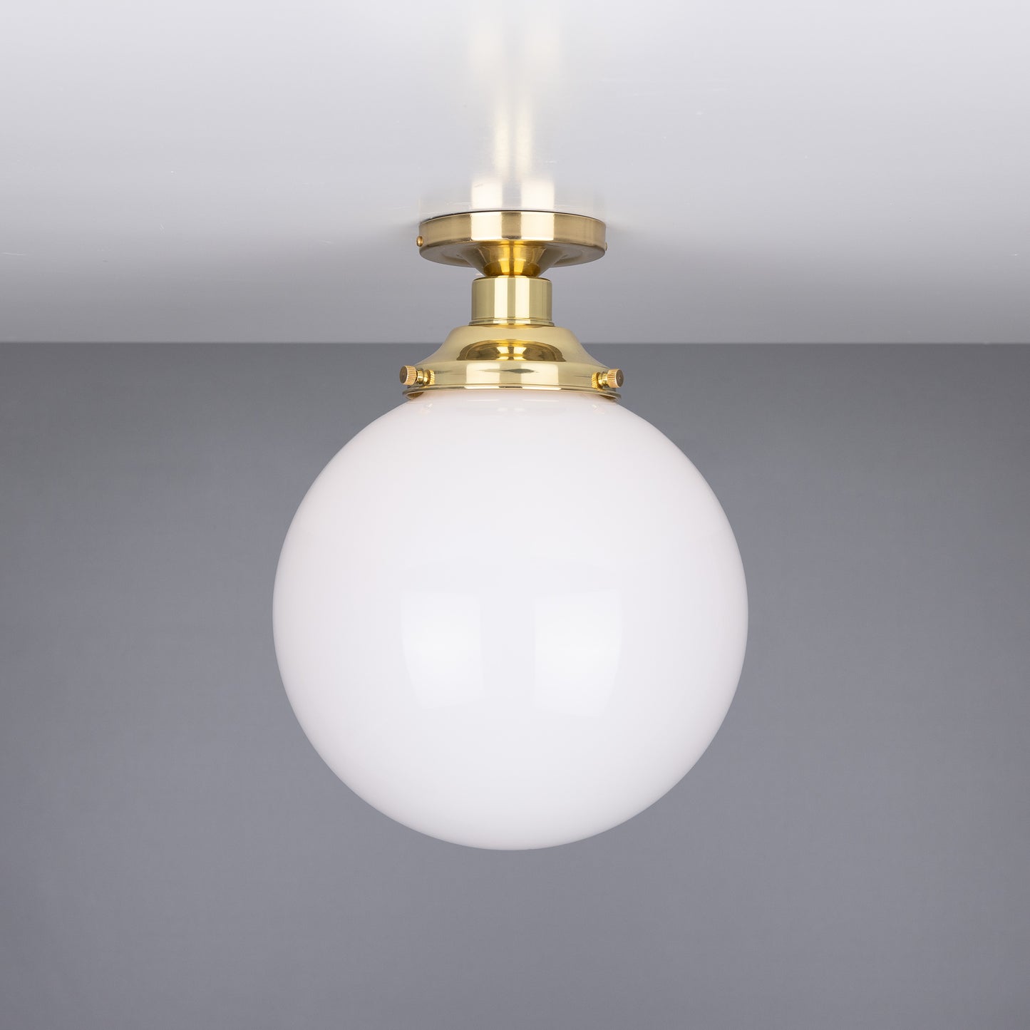 Yerevan Opal Globe Flush Ceiling Light
