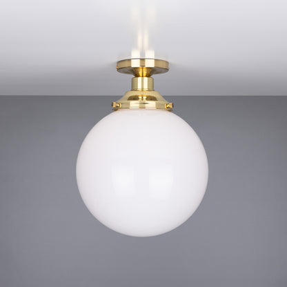 Yerevan Opal Globe Flush Ceiling Light