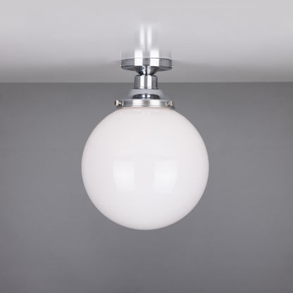 Yerevan Opal Globe Flush Ceiling Light