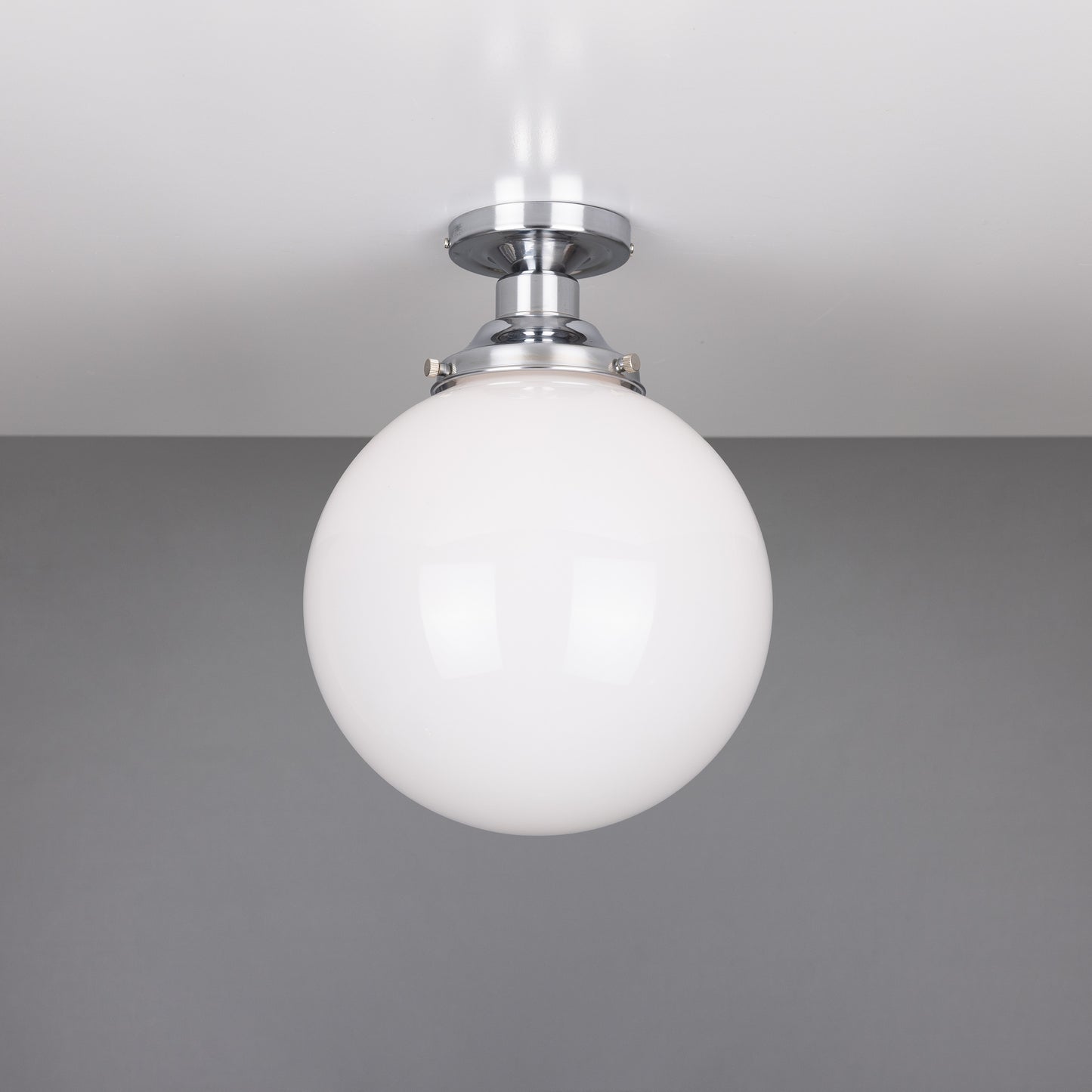 Yerevan Opal Globe Flush Ceiling Light