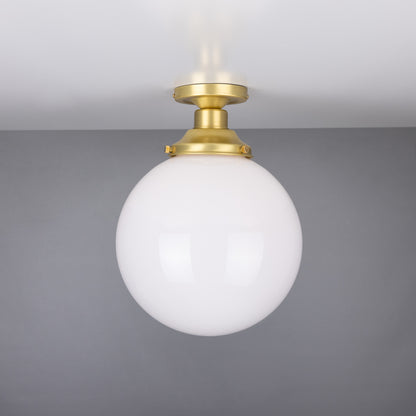 Yerevan Opal Globe Flush Ceiling Light