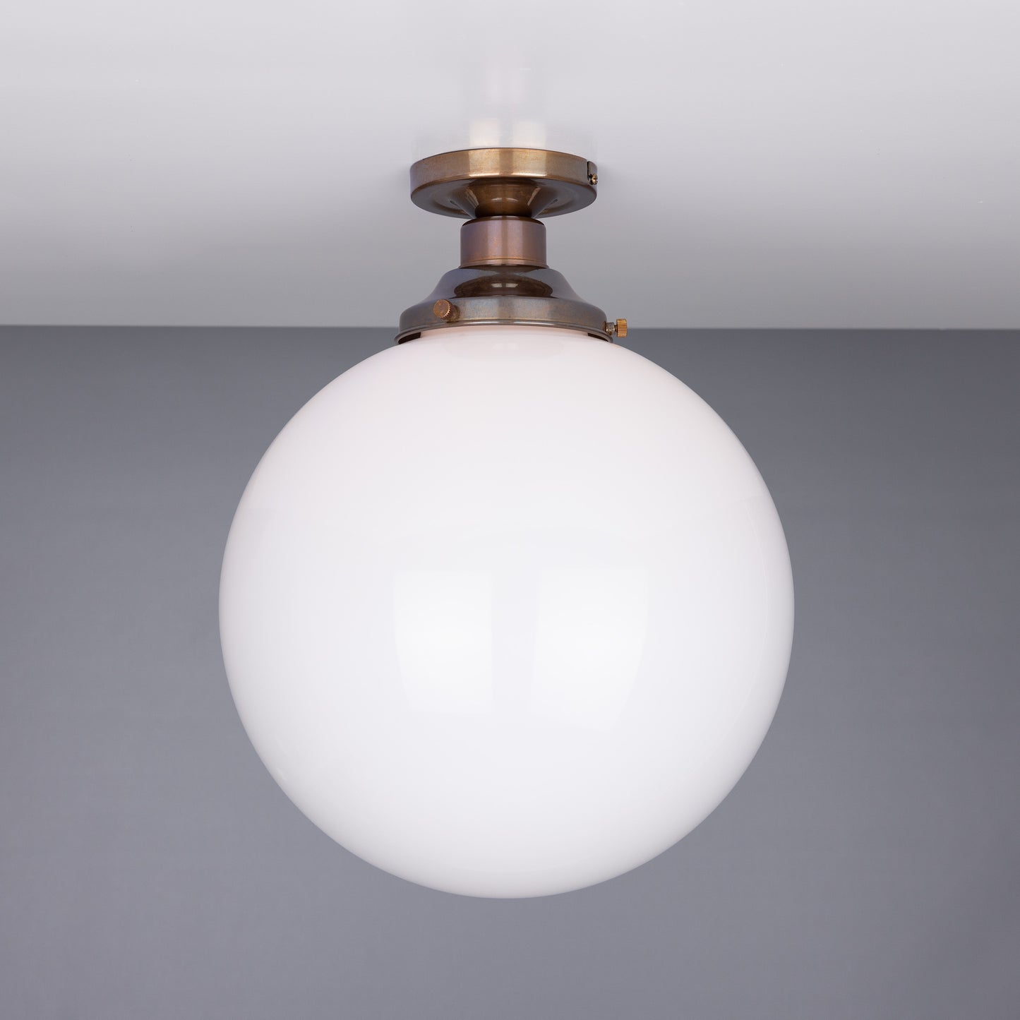 Yerevan Opal Globe Flush Ceiling Light