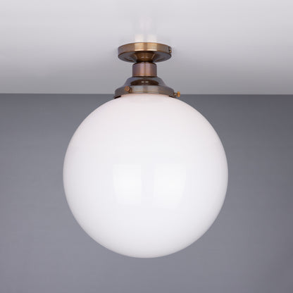 Yerevan Opal Globe Flush Ceiling Light
