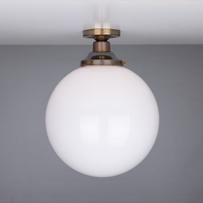Yerevan Opal Globe Flush Ceiling Light