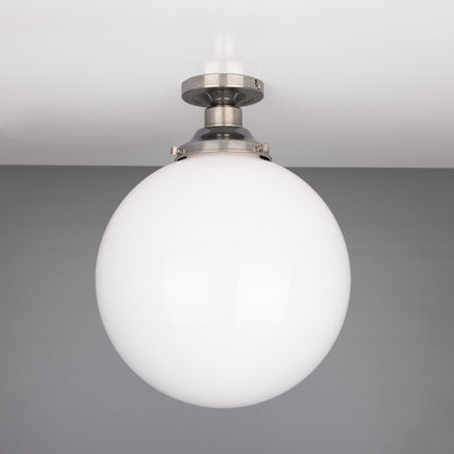 Yerevan Opal Globe Flush Ceiling Light