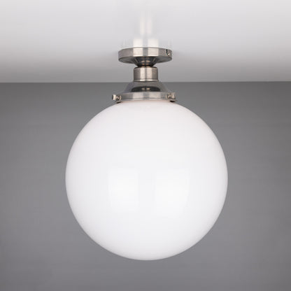 Yerevan Opal Globe Flush Ceiling Light