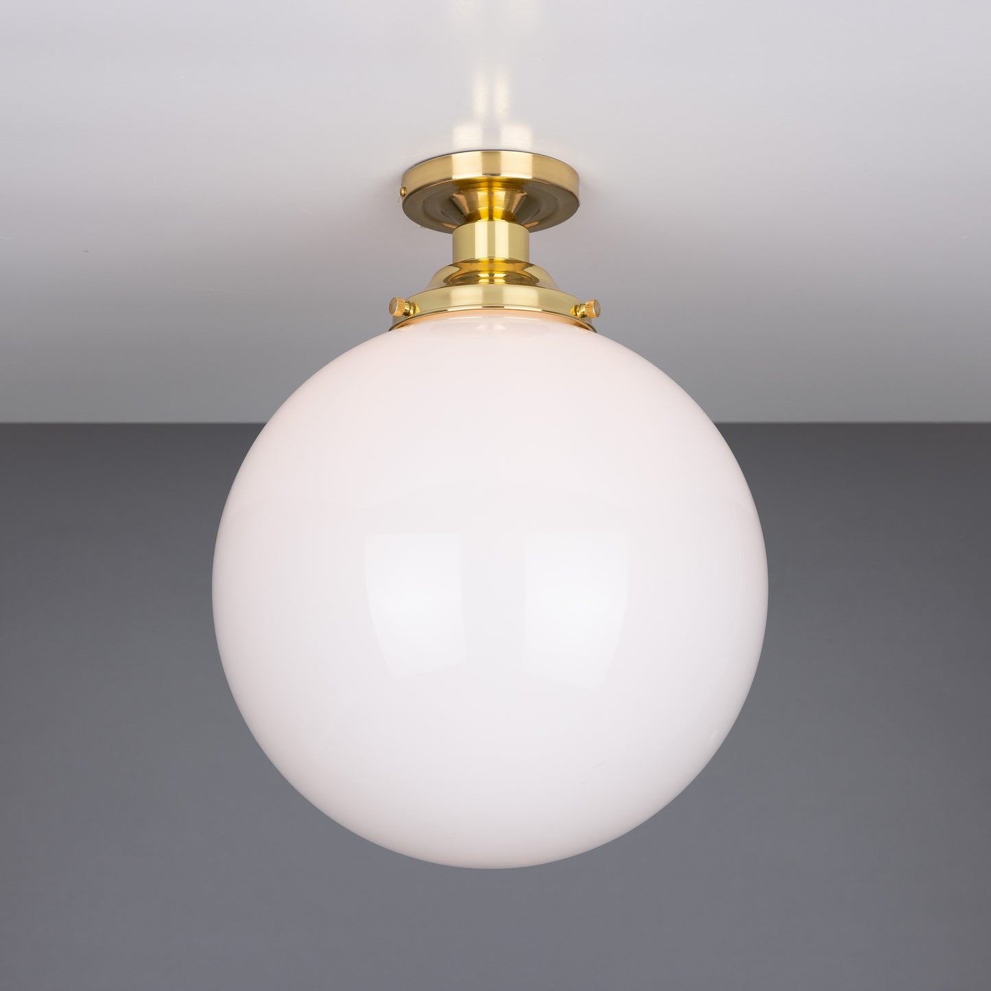 Yerevan Opal Globe Flush Ceiling Light