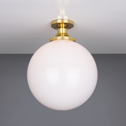 Yerevan Opal Globe Flush Ceiling Light