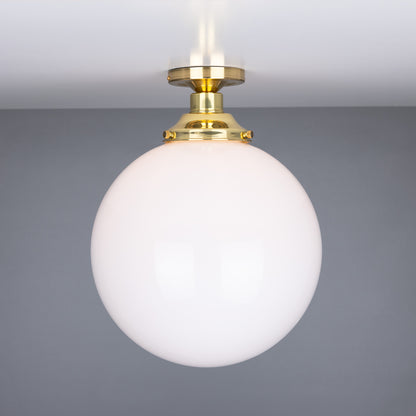 Yerevan Opal Globe Flush Ceiling Light