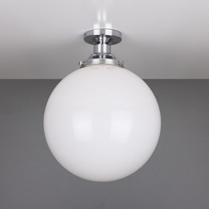 Yerevan Opal Globe Flush Ceiling Light